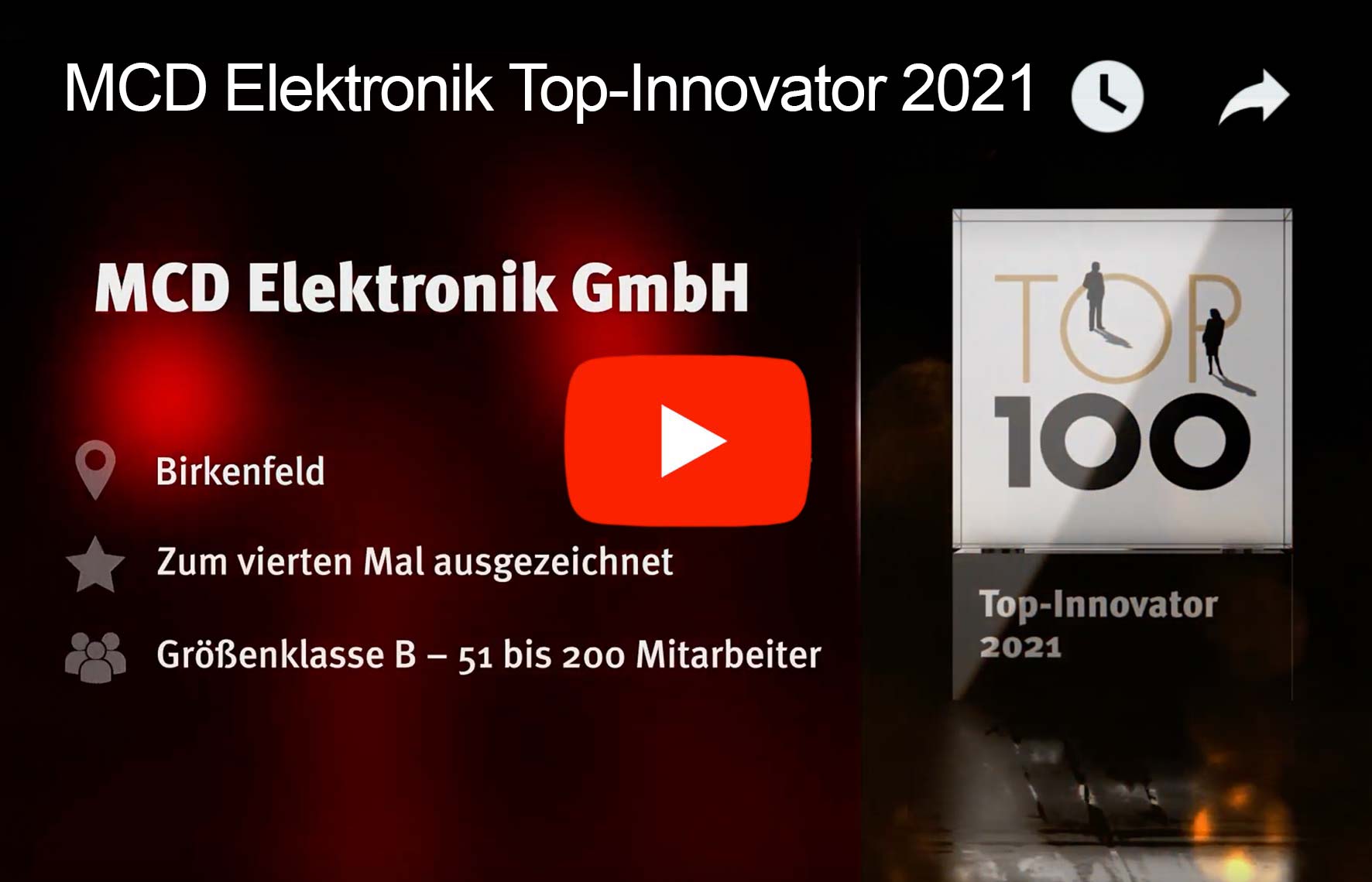 Video MCD Elektronik TOP 100 Innovator 2021